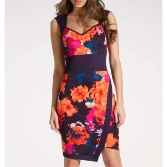 Lipsy Dresses & Skirts - NWT Floral Asymmetric Bodycon Dress
